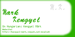 mark kengyel business card